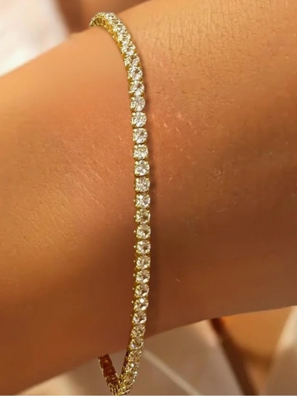 Celeste Luxe Crystal Tennis Slider Bracelet - Picture 3 of 6